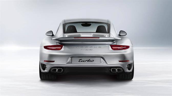 Full Rear View of Porsche 911 Turbo Full Rear View of Porsche 911 Turbo