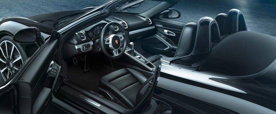 Porsche Boxster Black Edition Driver's Side View Door Open Porsche Boxster Black Edition Driver's Side View Door Open