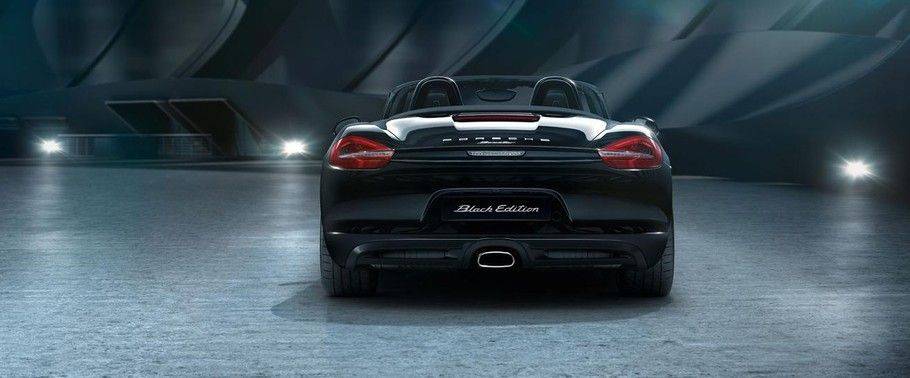 Full Rear View of Porsche Boxster Black Edition Full Rear View of Porsche Boxster Black Edition