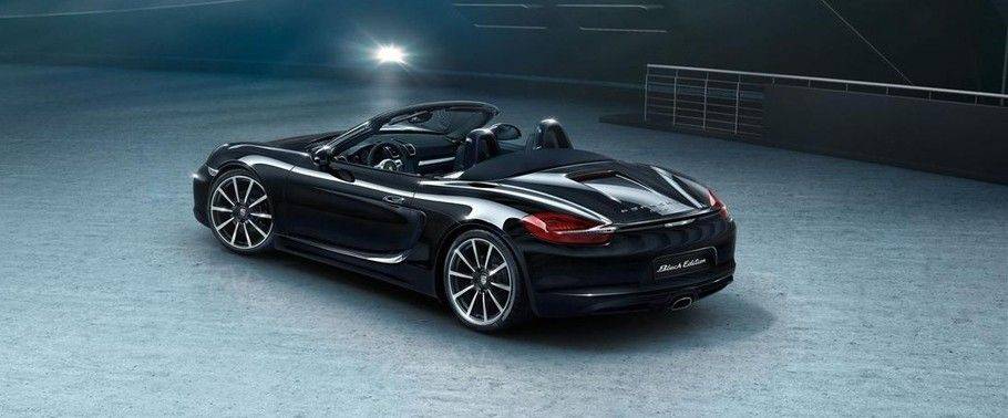 Rear Cross View of Porsche Boxster Black Edition Rear Cross View of Porsche Boxster Black Edition