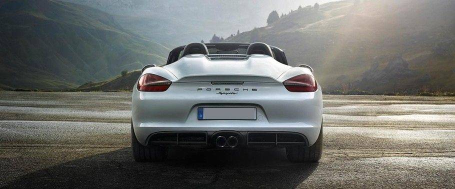 Full Rear View of Porsche Boxster Spyder Full Rear View of Porsche Boxster Spyder