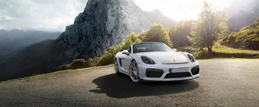 Boxster Spyder Medium Angle Front View Boxster Spyder Medium Angle Front View