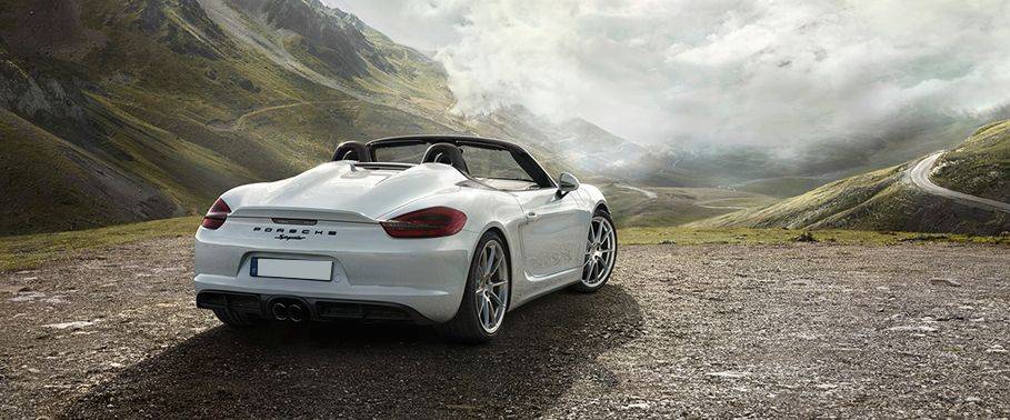 Boxster Spyder Rear angle view Boxster Spyder Rear angle view