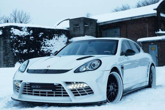 Panamera Turbo Front angle low view Panamera Turbo Front angle low view