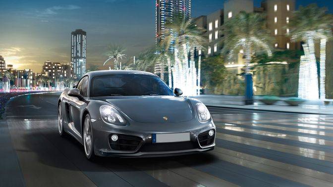 Porsche Cayman Front Medium View Porsche Cayman Front Medium View