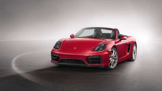 Porsche Boxster GTS Front Angle High View Porsche Boxster GTS Front Angle High View