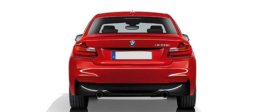 Full Rear View of BMW 2 Series Coupe Full Rear View of BMW 2 Series Coupe