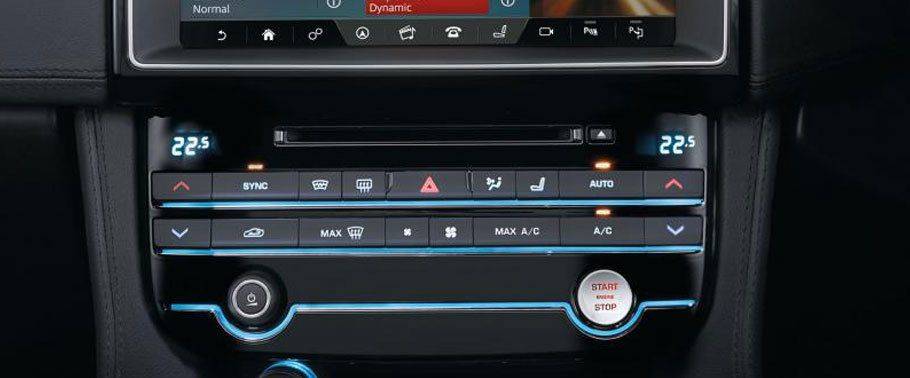Front AC Controls of Jaguar F-Pace Front AC Controls of Jaguar F-Pace