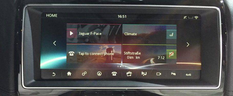 F-Pace touch screen F-Pace touch screen
